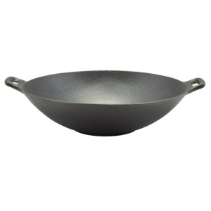 Wok din fonta pura 36.6 cm Perfect Home 14455, compatibil cu toate tipurile de plite - Img 1