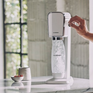 Aparat preparare bauturi carbogazoase, sifon, cu butelie CO2 inclusa, Art White Sodastream 1013511400, alb - Img 7