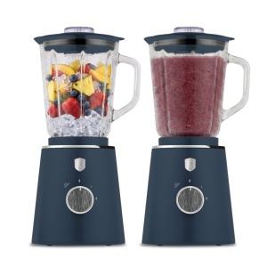 Blender de masă cu bol de sticlă – Berlinger Haus Deep Sea BH 9824, albastru mat, lamă metalică - Img 4