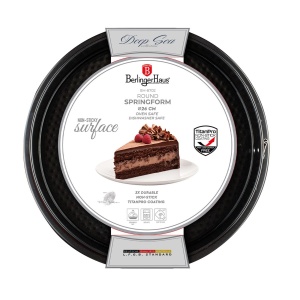 Formă de tort rotundă cu pereți detașabili 26 cm – Berlinger Haus Deep Sea BH 8702, albastru mat, antiaderentă - Img 2