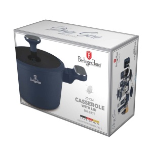 Oală antiaderentă cu capac Berlinger Haus Deep Sea BH 8376, 20 cm - Img 2