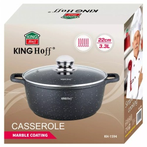 Oala cu capac 22 CM 3,3L Kinghoff KH1594