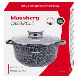 Oala cu capac 22 CM 3,3L Klausberg KB7521