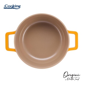 Semioala Aluminiu Turnat + Capac 26x12.5 Cm, 5.8l, Nicolai Tand, Origini, Cooking By Heinner HR-BJK-C26