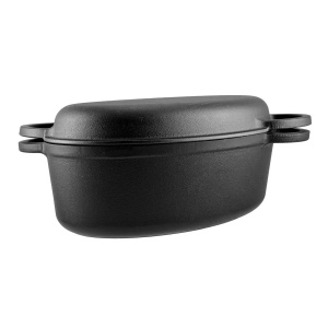 Oală ovală cu capac Perfect Home 17812, pentru cuptor, 37,5x26 cm - Img 4