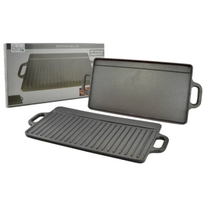 Placa grill BBQ cu două suprafețe 51x24cm, fonta Perfect Home 12014 - Img 3