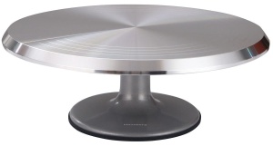 Platou rotativ pentru decorat tort 36 cm, cu picioare antiderapante – Klausberg KB-7772, rotire 360°