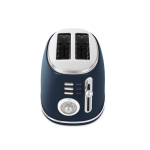 Prăjitor de pâine cu fante extra-late, 850 W, 6 niveluri – Berlinger Haus Deep Sea BH 9765, design rustic, albastru mat