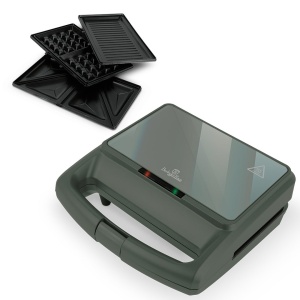 Sandwich maker 3 în 1 cu plăci interschimbabile – Berlinger Haus Green Matte BH 9978, verde mat - Img 4
