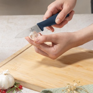 Set 4 cuțite de bucătărie din inox – Berlinger Haus Deep Sea BH 3140, albastru mat, bucătar, Santoku, utilitar și de curățat - Img 6