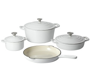 Set oale de fonta 7 piese XANTEN CARL SCHMIDT SOHN 098405, alb, compatibil toate tipurile de plite - Img 1