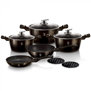 Set oale marmorate 13 piese Shiny Black Berlinger Haus BH 6615