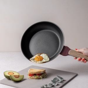 Set oale si tigai 15 piese Leonardo Nordic Berlinger Haus BH 8306, antiaderente, manere cu insertie lemn, visiniu mat - Img 3