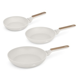Set tigai 3 piese Sahara Nordic Berlinger Haus BH 8322, crem mat, compatibile cu toate tipurile de plita, invelis antiaderent titanPro