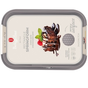 Tava dreptunghiulara 39x27 cm cu fund detasabil Taupe Berlinger Haus BH 7943, antiaderenta, gri