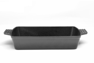 Tava Fonta Emailata 33 X 23 X 7 Cm, Marble Grey, Cooking By Heinner HR-ZVC-T33