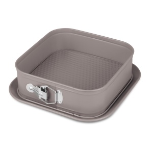 Tava patrata 28 cm cu fund detasabil Taupe Berlinger Haus BH 8667, antiaderenta, gri