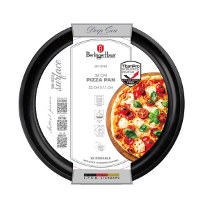 Tavă pentru pizza 32 cm, antiaderentă – Berlinger Haus Deep Sea BH 8701, albastru mat, oțel carbon - Img 2