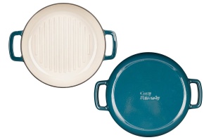 Tigaie grill fontă emailată 28 cm Verde Heron Fontestic Cosy & Trendy 5489940 - Img 2