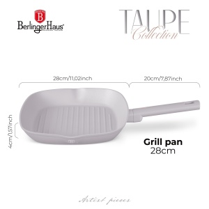 Tigaie grill Taupe Berlinger Haus BH 8096
