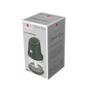 Tocător electric 2 în 1, 300 W, bol 1 L – Berlinger Haus Green Matte BH 9889, verde mat, 4 lame inox, 2 viteze - Img 2