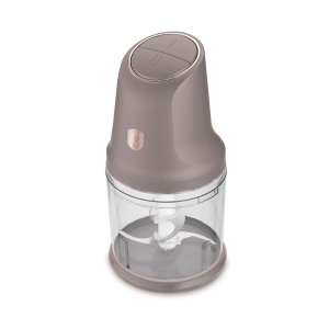 Tocător electric mini 2 în 1, 300 W, bol 1 L – Berlinger Haus Taupe Collection BH 9888, 4 lame inox, 2 viteze - Img 3