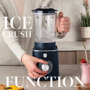 Blender cu bol de sticlă 1,5 L Deep Sea Berlinger Haus BH 9766 – 1000 W, zdrobire gheață, albastru mat - Img 6