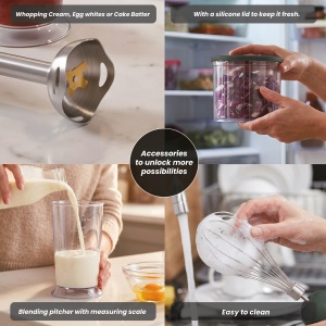 Blender vertical 3 în 1 cu tocător și tel, 800 W – Berlinger Haus Green Matte LP-BH-264, verde mat - Img 10