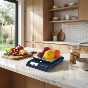 Cântar de bucătărie digital 6 kg, platformă inox – Berlinger Haus Deep Sea BH 9918, albastru mat, funcție tara - Img 5