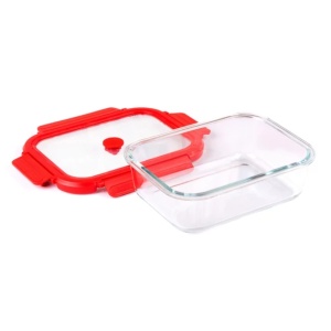 Caserola transparenta cu capac plastic, 1020 ml, sticla rezistenta la caldura Perfect Home 53092