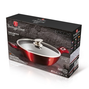 Cratita cu capac 24 cm Burgundy Berlinger Haus BH 1262N - Img 3