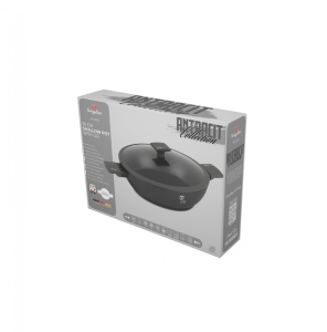 Cratita cu capac, 30 cm ,4.5 l Antracit Berlinger Haus BH 8129