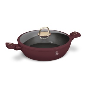 Cratita cu capac 30 cm 4,5L Leonardo Collection Berlinger Haus BH 8039, visiniu mat, mancarea nu se lipeste, compatibila cu inductie - Img 2