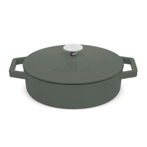 Cratiță din fontă emailată Berlinger Haus BH 6262, cu capac, 26 cm, verde mat - Img 3