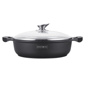 Cratiță marmorată antiaderentă 4L cu capac, 28 cm – Royalty Line RL-BR28ML