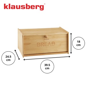 Cutie pentru pâine din bambus, 39.5×24.5×18 cm, Klausberg KB-7933 - Img 8