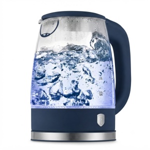 Fierbător de apă din sticlă 1,7 L, iluminare LED – Berlinger Haus Deep Sea BH 9813, albastru mat, bază rotativă 360° - Img 3