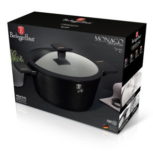 Oala cu capac, 28 cm antiaderenta cu titan Monaco Collection Berlinger Haus BH 8262N