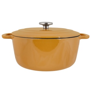 Oală fontă emailată cu capac 28 cm Auriu Fontestic Cosy & Trendy 3311528