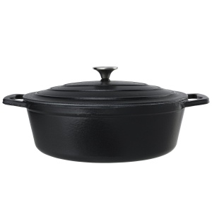 Oală fontă emailată ovală 5,1 L Negru mat Castard Cosy & Trendy 2601659