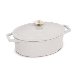 Oală fontă ovală 32 cm Sahara Berlinger Haus BH 8967, emailată, cu capac