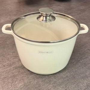Oală înaltă marmorată cu capac 24 cm, 6,2 L – Royalty Line AD24MG, crem, antiaderentă, compatibilă inducție - Img 5