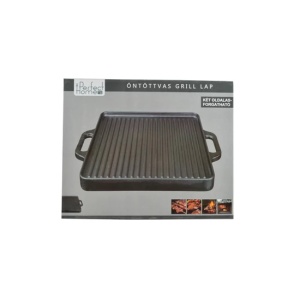 Placa grill BBQ dubla fata 42x42cm, fonta Perfect Home 12971 - Img 3