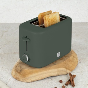 Prăjitor de pâine cu fante extra-late, 750 W, 6 niveluri – Berlinger Haus Green Matte BH 9705, verde mat, capac anti-praf - Img 2