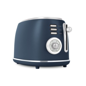 Prăjitor de pâine cu fante extra-late, 850 W, 6 niveluri – Berlinger Haus Deep Sea BH 9765, design rustic, albastru mat - Img 8