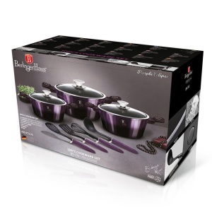 Set oale marmorate cu capace 10 piese Purple Eclipse Berlinger Haus BH 7141