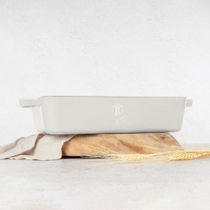 RESIGILAT - Tava fonta emailata cu mânere 30 cm, 3L Sahara Berlinger Haus BH 6529 crem - Img 5