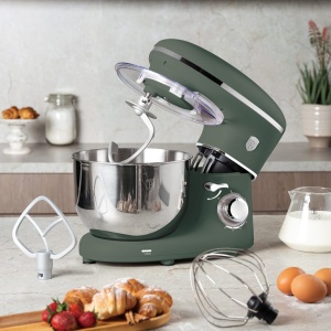 Robot de bucătărie Green Matt Berlinger Haus BH 9708 – 1300 W, bol inox 6 L, 6 viteze, verde mat - Img 6
