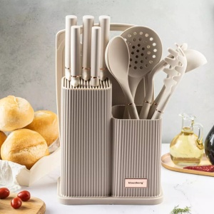 Set 12 piese de ustensile si cutite cu tocator si suport Klausberg KB 7935 - Img 2