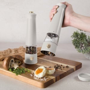 Set 2 rasnite sare si piper Sahara Berlinger Haus BH 9545, electrice, crem mat - Img 6